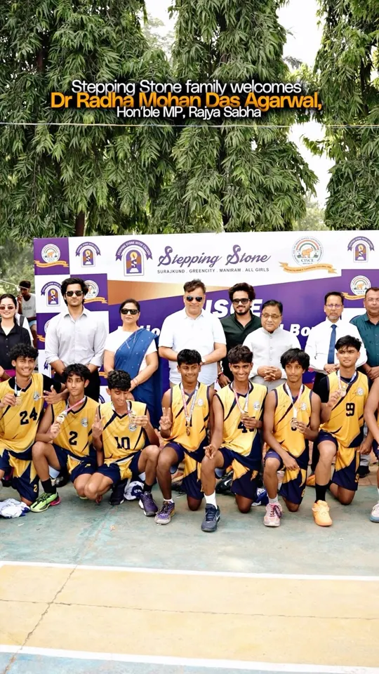 Welcoming Dr Radha Mohan Das Agarwal, MP, to the CISCE 7th National Basketball Championship